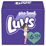 Diapers Size 6, 124 Count – Luvs Ultra Leakguards Disposable Baby Diapers