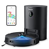 Robot Vacuum and Mop Combo, Laresar L6 Pro Robotic Vacuum Cleaner with Auto Dirt Disposal, App Control, Works with Alexa, Lidar Navigation Smart Mapping, Max 3000pa Suction for Pet Hair/Floors/Carpets