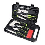Mossy Oak Hunting Field Dressing Kit – 10 Piece Portable Butcher Game Processing Set with Storage Case, for Deer Hunting, Fishing, Camping, Survival