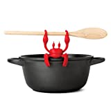 OTOTO Red Crab Spoon Rest for Kitchen – BPA-free & Heat Resistant Utensil Rest – Cool Kitchen Gadgets & Quirky Gifts for Home Chefs – Non-Slip Spoon Holder and Steam Releaser