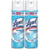 Lysol Disinfectant Spray, Sanitizing and Antibacterial Spray, For Disinfecting and Deodorizing, Crisp Linen, 2 Count, 19 fl oz each