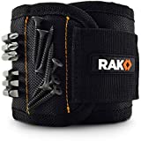 RAK Magnetic Wristband – Men & Women’s Tool Bracelet with 10 Strong Magnets to Hold Screws, Nails and Drilling Bits – Gift Ideas for Dad, Husband, Handyman or Handy Woman﻿