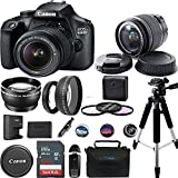 Deal-Expo Canon EOS 4000D Digital Camera with EF-S 18-55MM F3.5-5.6 III Lens + Advanced Accessories Bundle (International Version) (CN4000D-1855IIIDBB64GBADV)