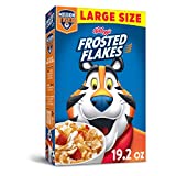 Kellogg’s Frosted Flakes Breakfast Cereal, 8 Vitamins and Minerals, Kids Snacks, Large Size, Original, 19.2oz Box (1 Box)