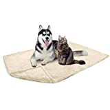 PetAmi Fluffy Waterproof Dog Blanket Fleece | Soft Warm Pet Fleece Throw for Large Dogs and Cats | Fuzzy Plush Sherpa Throw Furniture Protector Sofa Couch Bed (Beige Cream, 60×80)