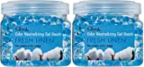 Clear Air Odor Eliminator Gel Beads – Air Freshener – Eliminates Odors in Bathrooms, Cars, Boats, RVs & Pet Areas – Made with Essential Oils – Fresh Linen Scent – 2 Pack