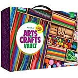 Arts and Crafts Vault – 1000+ Piece Craft Kit Library in a Box for Kids Ages 4 5 6 7 8 9 10 11 & 12 Year Old Girls & Boys – Crafting Supply Set Kits – Gift Ideas for Preschool Kids Project Activity