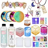 Resin Kit by Craft It Up! – Complete Starter Jewelry Making Resin Kit for Beginners – All Inclusive Craft Resin Starter Kit – Epoxy Resin Kit with Molds, Charms, Dyes & Dry Flowers Included – Gift Set