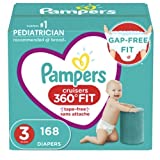 Diapers Size 3, 168 Count – Pampers Pull On Cruisers 360° Fit Disposable Baby Diapers with Stretchy Waistband, ONE Month Supply (Packaging May Vary)