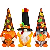 Mosoan Fall Thanksgiving Gnomes Plush Decoration – 3 Pieces Handmade Swedish Tomte Gnomes Elf for Fall Thanksgiving Decor Gift – Fall Thanksgiving Decorations for Home, Table, Fireplace, Party