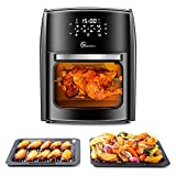 8 in 1 Air Fryer, 15 QT Air Fryer Oven with Digital Touch Screen, Toast, Bake, Roast, Rotisserie, Hot Oven Oilless Cooker, 1700W Electric Toaster Oven with Dehydrate, 7 Accessories & 50 Recipes