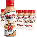 Premier Protein Shake, Café Latte, 30g Protein, 1g Sugar, 24 Vitamins & Minerals, Nutrients to Support Immune Health 11.5 fl oz, 12 Pack