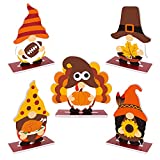 Yaaaaasss! Thanksgiving Gnome Table Decorations 5PCS Fall Harvest Party Table Centerpieces Hello Pumpkin Turkey Plastic Ornaments for Autumn Thanksgiving Party Home Decor