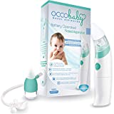 OCCObaby Baby Nasal Aspirator – Safe Hygienic and Quick Battery Operated Nose Cleaner with 3 Sizes of Nose Tips Includes Bonus Manual Nose Sucker for Newborns and Toddlers (Limited Edition)