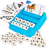 DEGIDEGI Matching Letter Games for Kids Age 3-8, 2 in 1 Spelling & Reading Educational Toys Flash Cards Number & Color Recognition Preschool Learning Sight Words Toys Birthday Gift for Toddlers