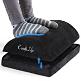 ComfiLife Foot Rest for Under Desk at Work – Adjustable Memory Foam Foot Rest for Office Chair & Gaming Chair – Ergonomic Design for Back & Hip Pain Relief (Black)