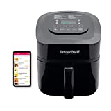 NUWAVE BRIO 7.25-Quart Digital Air Fryer with One-Touch Digital Controls, 100 Easy Presets, Precise Temperature Control, Reversible-Rack, Recipe Book, Wattage Control, and Advanced Functions like PREHEAT and REHEAT