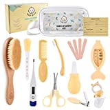 Soft Guru Baby Healthcare and Grooming Kit | Nursery Essentials for Newborns Gift Set | Includes Thermometer, Nail Clippers, Soft Brush & Baby Shower Basket Registry Items.