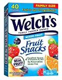 Welch’s Fruit Snacks, Mixed Fruit, Gluten Free, Bulk Pack, 0.9 oz Individual Single Serve Bags 40 Count (Pack of 1)