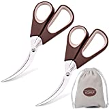 Kitche Scissors Shears Set By LEZIFU Crab Legs, King Crab, Lobster, Shellfish, Prawns,Crawfish (2Pack)…