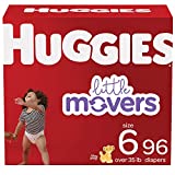 Baby Diapers Size 6, 96 Ct, Huggies Little Movers