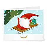 Amazon Gift Card – Print – Santa Sledding Hands Up
