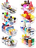Utopia Home Set of 8 Pantry Organizers-Includes Organizers – Organizers for Freezers, Kitchen Countertops and Cabinets-Clear Plastic Pantry Storage Racks