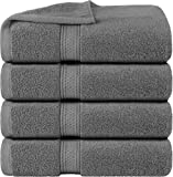 Utopia Towels – Bath Towels Set, Grey – Premium 600 GSM 100% Ring Spun Cotton – Quick Dry, Highly Absorbent, Soft Feel Towels, Perfect for Daily Use (4-Pack)