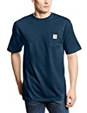 Carhartt Men’s K87 Workwear Short Sleeve T-Shirt (Regular and Big & Tall Sizes), Navy, 3XL (Reg)