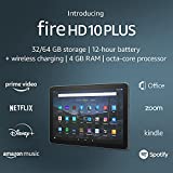 Fire HD 10 Plus tablet, 10.1″, 1080p Full HD, 64 GB, latest model (2021 release), Slate