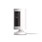 Ring Indoor Cam, Compact Plug-In HD security camera with two-way talk, Works with Alexa – White