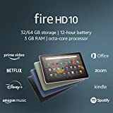 Fire HD 10 tablet, 10.1″, 1080p Full HD, 32 GB, latest model (2021 release), Black, without lockscreen ads