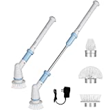 Cordless Long Handle Electric Mop, Household Cleaning Tool, Portable Spin Scrubber,for Bathroom/Wall/Tile Floor/Bathtub/Baseboard/Toilet/Kitchen