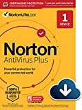 Norton AntiVirus Plus 2022 Antivirus software for 1 Device with Auto-Renewal – Includes Password Manager, Smart Firewall and PC Cloud Backup [Download]