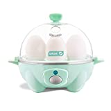 DASH Rapid Egg Cooker: 6 Egg Capacity Electric Egg Cooker for Hard Boiled Eggs, Poached Eggs, Scrambled Eggs, or Omelets with Auto Shut Off Feature – Aqua, 5.5 Inch (DEC005AQ)