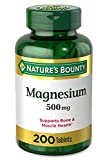 Magnesium by Nature’s Bounty, 500mg Magnesium Tablets for Bone & Muscle Health, 200 Tablets