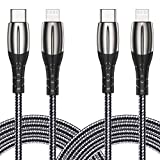 Sundix USB C to Lightning Cable, 20W 2Pack 6ft MFi Certified iPhone Fast Charger Nylon Braided Cables, Compatible with iPhone 12/12 Pro/12 Pro Max/11/11 Pro/11 Pro Max/XS/XR/8 and More