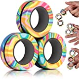 BunMo Fidget Toys – Magnetic Fidget Rings Fidget Toy. The Fidget Ring Spins, Connects, and Separates, Making Ideal Stress Toys. Fidget Magnets Make Ideal Easter Basket Stuffers.