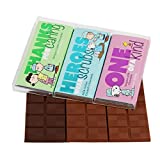Peanuts Healthcare Workers Chocolate Gift Basket | Snoopy Gourmet Bar Snack Food | Charlie Brown Prime Gifts Nurses Doctors | Individually Wrapped Box Set | Pairs with Flowers | Holiday Christmas Thanksgiving Candy