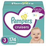 Diapers Size 3, 174 Count – Pampers Cruisers Disposable Baby Diapers, ONE MONTH SUPPLY (Packaging May Vary)