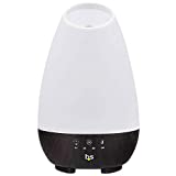 HealthSmart Essential Oil Diffuser, Cool Mist Humidifier and Aromatherapy Diffuser with 500ML Tank Ideal for Large Rooms, Adjustable Timer, Mist Mode and 7 LED Light Colors, White