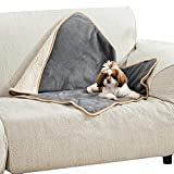 Bedsure Waterproof Dog Blankets for Small Dogs – Small Cat Blanket Washable for Couch Protection- Sherpa Fleece Puppy Blanket, Soft Plush Reversible Throw Furniture Protector, 25″X35″, Grey