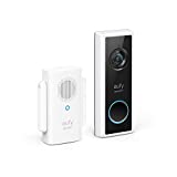 eufy Security, Battery Video Doorbell wireless Kit, Camera Doorbell, Free Wireless Chime, White, Wi-Fi Connectivity, 1080p-Grade Resolution, No Monthly Fees, 120-day Battery, AI Detection, 2-Way Audio