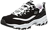 Skechers Sport Women’s D’Lites – Me Time – Memory Foam Lace-up Sneaker,Biggest Fan Black/White,11 M US