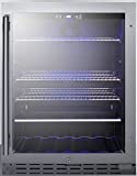 Summit Appliance ALBV2466 Commercially Approved 24″ Wide Built-in ADA Compliant 4.2 cu.ft. Residential/Commercial Beverage Center with Automatic Defrost, Digital Thermostat and Black Cabinet