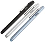 Amazon Basics 3-Pack Executive Stylus for Touchscreen Devices Including Kindle Fire, Apple iPad, Samsung Galaxy Tab (Black, Silver, Blue)