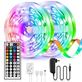 LED Strip Light, YORMICK 32.8 Feet/10M LED Light Strip with 44 Keys Remote Control, 20 Colors Changing SMD 5050 W, RGB LED Strip Lights for Bedroom,TV, Bar, Kitchen,Party,Gift for Holiday