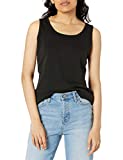Hanes Women’s Cotton Tank, black, MEDIUM