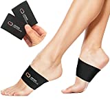 Copper Compression Copper Arch Support – 2 Plantar Fasciitis Braces/Sleeves. Foot Care, Heel Spurs, Feet Pain Relief, Flat & Fallen Arches, High Arch, Flat Feet. (1 Pair Black – One Size Fits All)