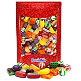 Christmas Hard Candy Assorted Fruit Mix, Family Size Party Bag, Resealable Bag, Kosher Certified (Half-Pound)